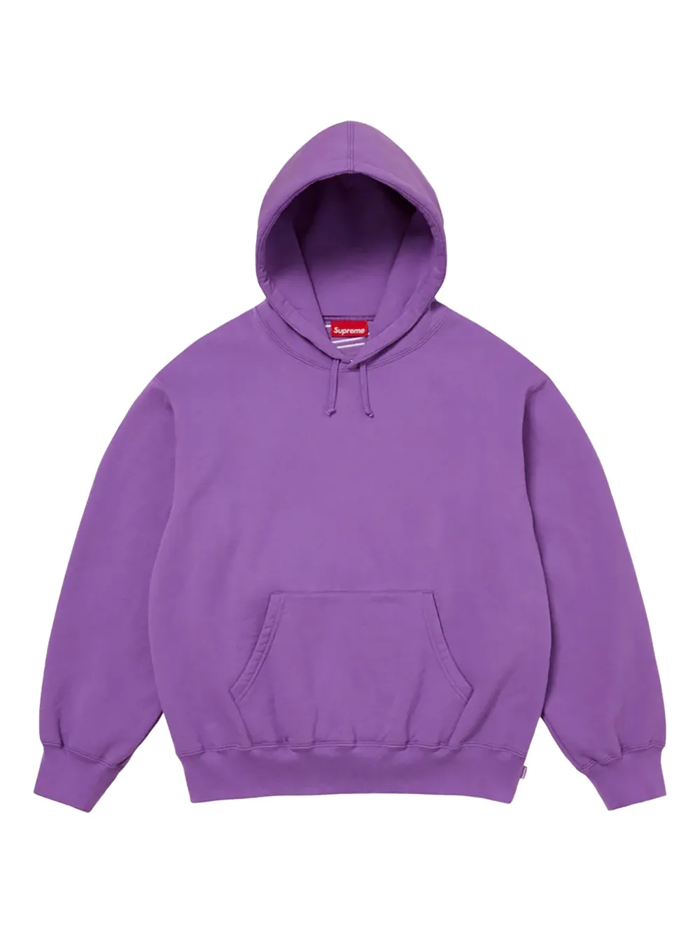 Supreme logo appliqué hoodie grey front