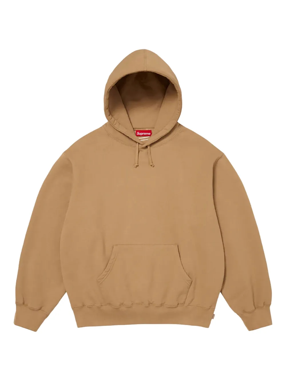 Supreme logo appliqué hoodie black front